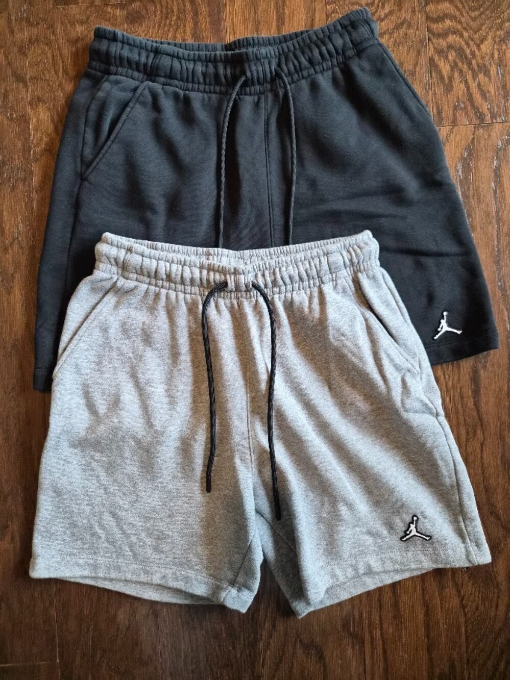 Lot 2 Jordan Essentials Fleece Shorts Mens Small Black Grey DQ7470-010 DQ7470-09